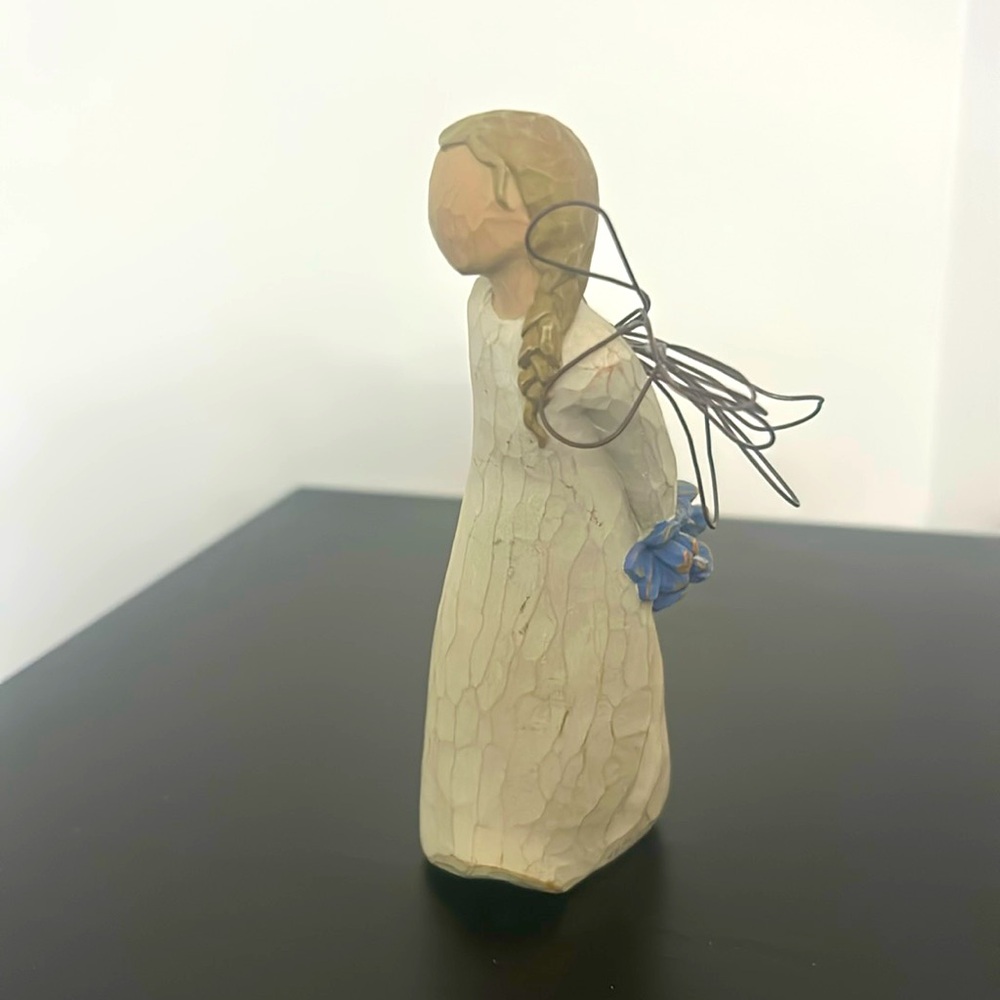 Willow Tree Thank You Angel Figurine Braided Hair Flower Bouquet 2002